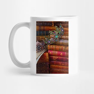 Two Crowns On Old Books Mug